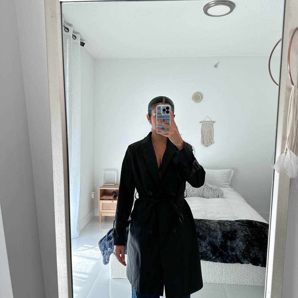 Stylish Black Trench Coat